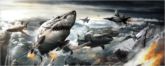 "Sky Sharks": Micaela Schäfer und fliegende Zombie-Haie auf neuen Postern zum Trash-Fest "Sky Sharks": Micaela Schäfer und fliegende Zombie-Haie auf neuen Postern zum Trash-Fest