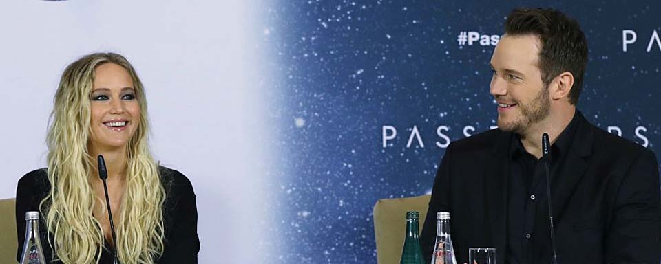 Pressekonferenz zu "Passengers" mit Jennifer Lawrence und Chris Pratt: "Es ist  wie ein Geschenk, so ein Drehbuch in die Hände zu bekommen"