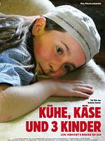 Poster der Kühe, Käse und 3 Kinder