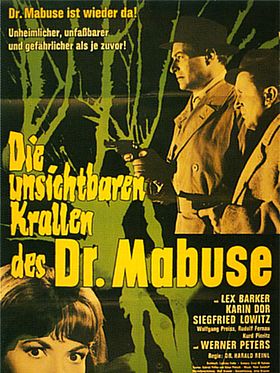 Poster der Die Unsichtbaren Krallen Des Dr. Mabuse