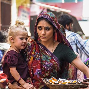 Bilder Fluss des Lebens: Kind des Ganges