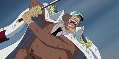 Poster der Serie Ēsu Kyūshutsu! Shirohige Saigo no Senchō Meirei!