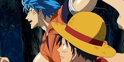 Poster der Serie Saikyō Taggu! Funtō, Rufi to Toriko!