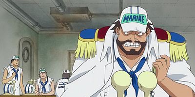 Poster der Serie Ōmono shūketsu, nise Mugiwara ichimi no kyōi!