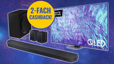 bild aus der news 98 Zoll QLED-TV von Samsung fast 1.000 Euro unter dem bisherigen Tiefstpreis – und eine Soundbar gibt’s obendrauf