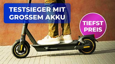 bild aus der news E-Scooter-Testsieger war noch nie günstiger: Mit 70 km Reichweite und erstklassiger Federung seid ihr flexibel unterwegs