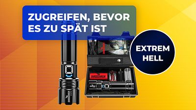 bild aus der news Die Nacht wird zum Tag: Diese Taschenlampe ist so irrsinnig hell, dass es fast ein Flutlicht sein könnte