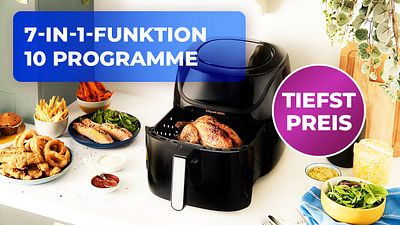 bild aus der news Warum SO günstig? Diese mehrfach ausgezeichnete Heißluftfritteuse gibt’s zum Tiefstpreis bei Amazon