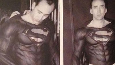bild aus der news Nicolas Cage im Superman-Kostüm auf Foto zum gecancelten "Superman Lives"
