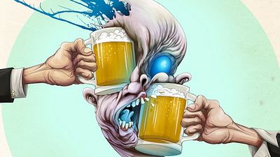 bild aus der news Auf dem neuem Poster zu Sci-Fi-Komödie "The World's End" mit Simon Pegg spritzt reichlich Alien-Blut