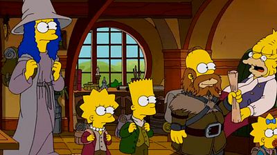bild aus der news Anschauen: Die "Der Hobbit"-Parodie im "Die Simpsons"-Couch-Gag aus der Episode mit dem Tod einer Figur