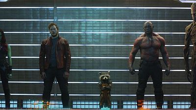 bild aus der news Enthüllt: Darum hat der tanzende Baby-Groot am Ende von "Guardians Of The Galaxy" Angst vor Dave "Drax" Bautista
