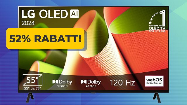 bild aus der news Der beste OLED-TV für kleines Budget: Schnappt euch den LG OLED B4 mit 55 Zoll und 120 Hz zum Tiefstpreis bei Amazon