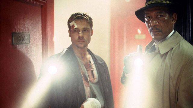 bild aus der news Eiskaltes Thriller-Meisterwerk mit Brad Pitt und Morgan Freeman endlich wieder im Kino: Trailer zur Wiederaufführung von "Sieben"
