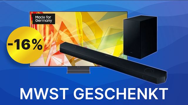 Mehrwertsteuer geschenkt: Auch Samsung QLED-TVs sind bei MediaMarkt stark reduziert