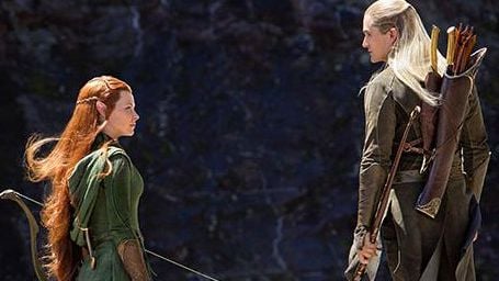 bild aus der news Evangeline Lilly und Orlando Bloom als kampfbereite Elben auf neuem Bild zu "Der Hobbit: Smaugs Einöde"