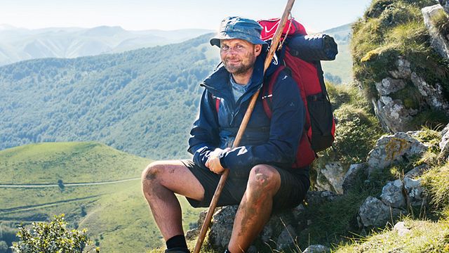 bild aus der news "Ich bin dann mal weg!": Devid Striesow auf dem ersten Bild zur Adaption von Hape Kerkelings Bestseller
