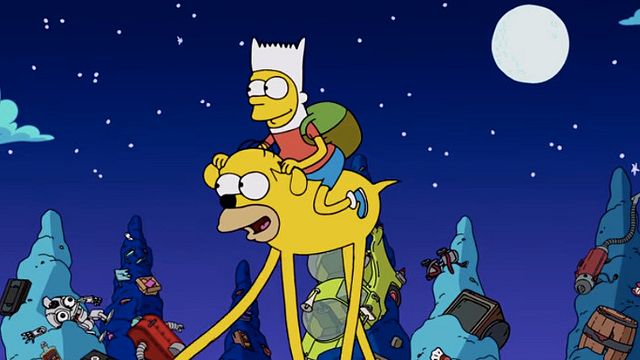 bild aus der news Homer als Hund: Cooler "Simpsons"-Couch-Gag im Stil von "Adventure Time"