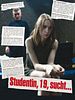 Poster der Studentin, 19, sucht…