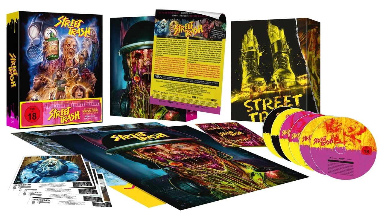 Darüber hinaus gibt es in dieser Luxusedition haptische Extras zu entdecken, nämlich ein Booklet mit Hintergrundinformationen, vier Artcards und ein doppelseitiges Faltposter.