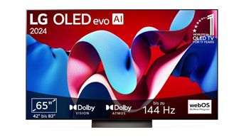 LG OLED C4 EVO mit 65 Zoll