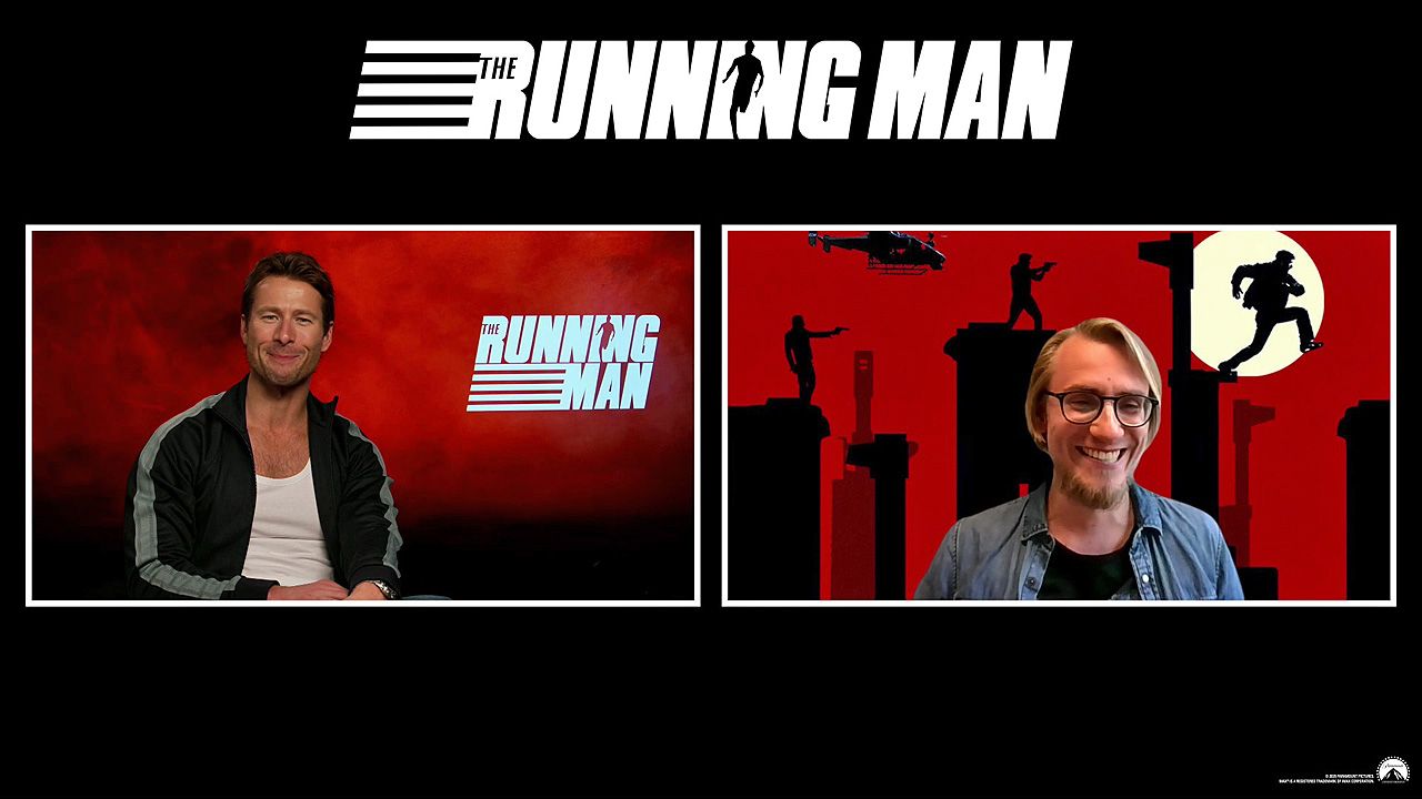 Glen Powell im Zoom-Gespräch mit FILMSTARTS-Redakteur Markus Trutt