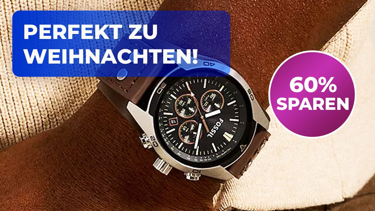 Fast 13.000 Fünf-Sterne-Bewertungen: Bestseller-Armbanduhr von Fossil bei Amazon 60% reduziert