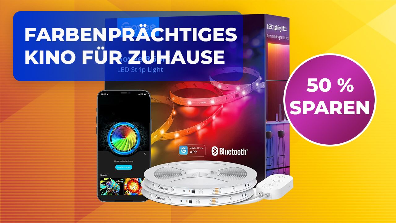 Wie Philips Hue, aber viel günstiger: Dieser smarte LED-Strip von Govee kostet gerade nur die Hälfte - aber nur kurz!