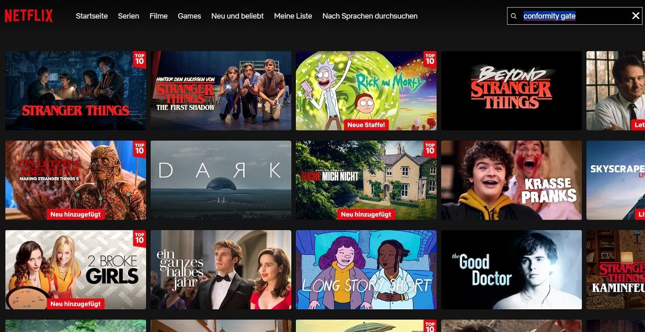 Das Conformity Gate hat auch Netflix erreicht.