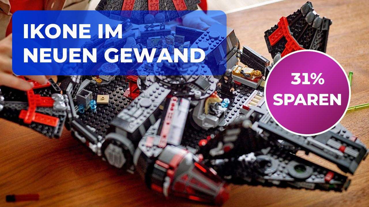 Darth Jar Jar drückt den Preis nach unten: Der Millennium Falcon fliegt in diesem schicken LEGO "Star Wars"-Set für die Dunkle Seite