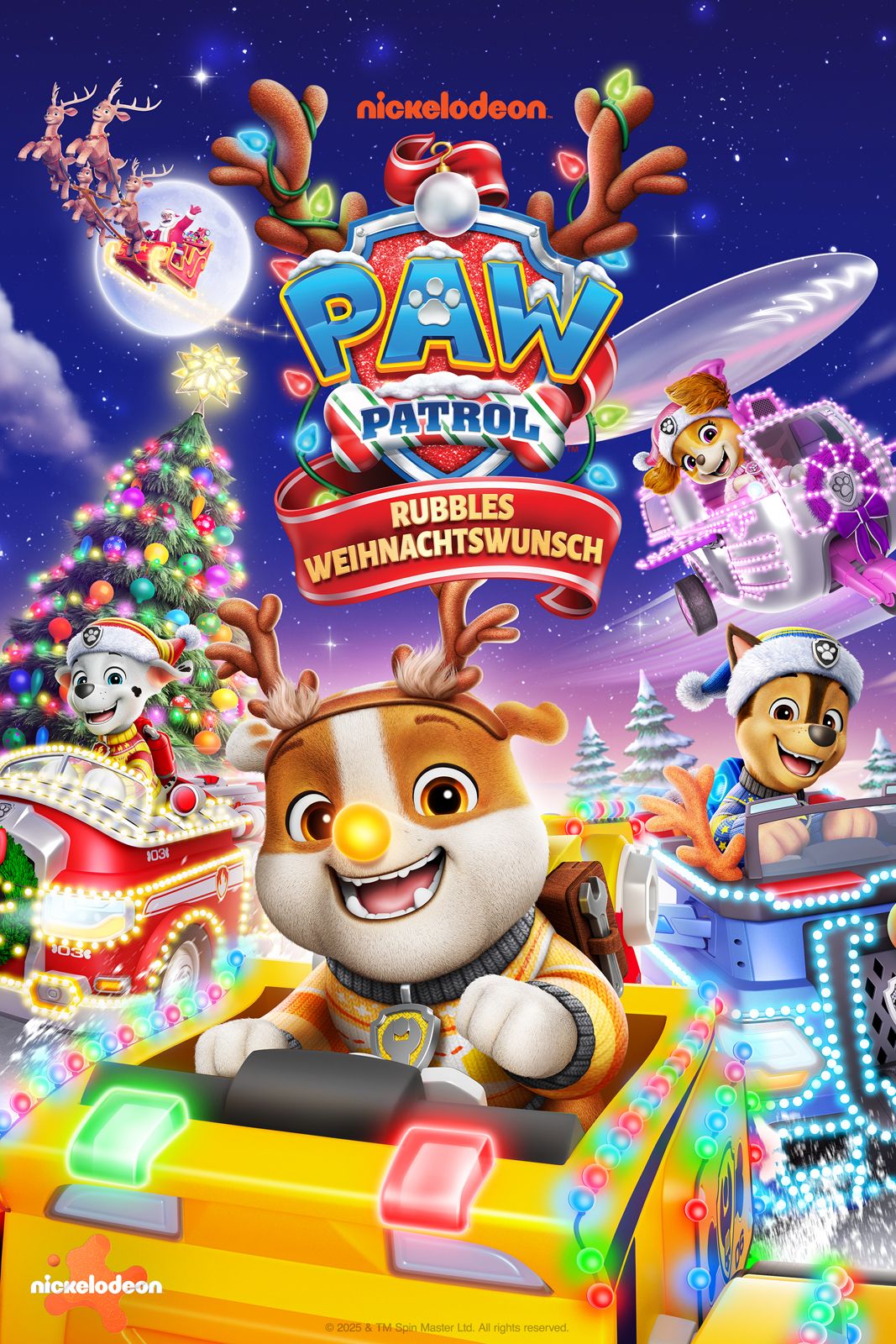 Poster Paw Patrol: Rubbles Weihnachtswunsch