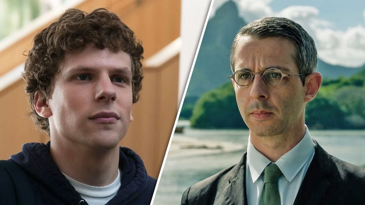 Jesse Eisenberg als Mark Zuckerberg (links) und Jeremy Strong in „Im Netz der Versuchung