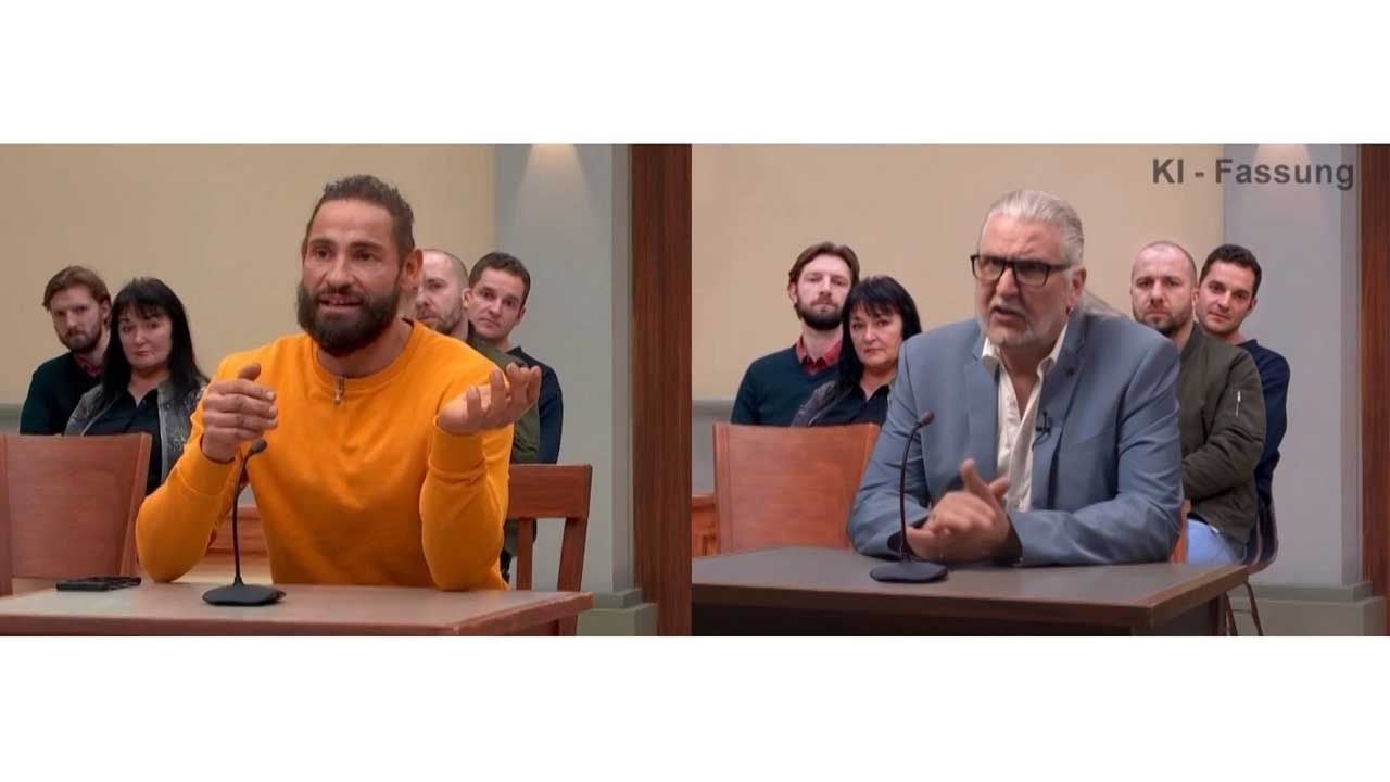 Links ist die originale Folge und rechts wurde ein neuer echter Schauspieler mithilfe von KI integriert.
