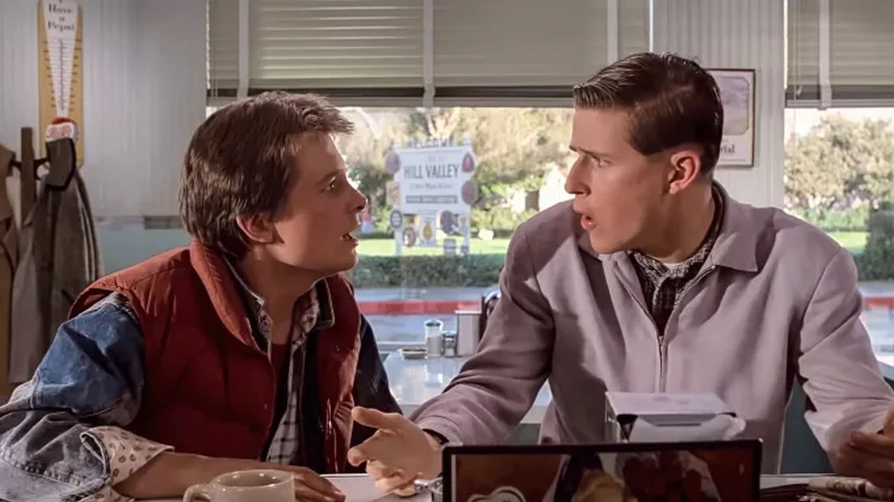 Michael J. Fox und Crispin Glover in 