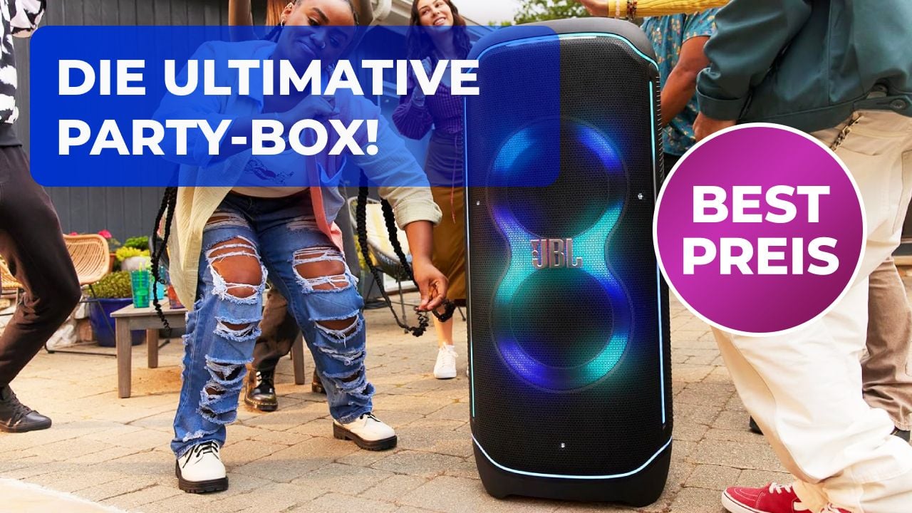 Die ultimative JBL-Partybox so günstig wie nie: Mit gigantischem 1.100-Watt Sound drückt ihr alles gegen die Wand!