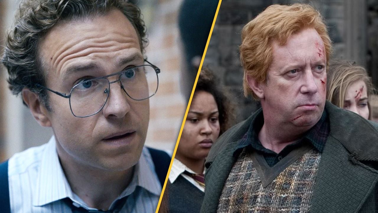 Der neue und der alte Arthur Weasley: Rafe Spall (links) und Mark Williams (rechts)