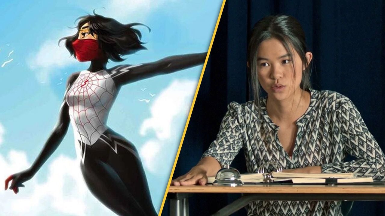 Links: Silk in den Marvel Comics, rechts: Tiffany Espensen als Cindy Moon