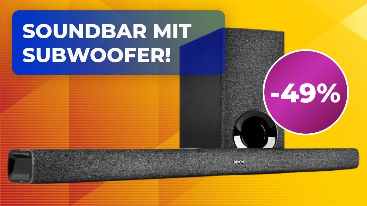 Günstiger geht’s kaum: Denon-Soundbar mit Subwoofer jetzt um die Hälfte reduziert bei Amazon schnappen