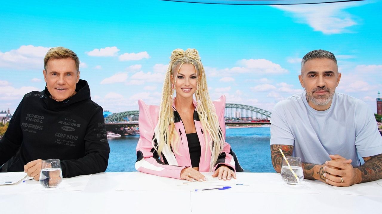 Von links: Dieter Bohlen, Isi Glück & Bushido.