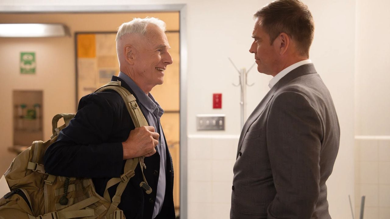 Gibbs (Mark Harmon) trifft auf DiNozzo (Michael Weatherly).