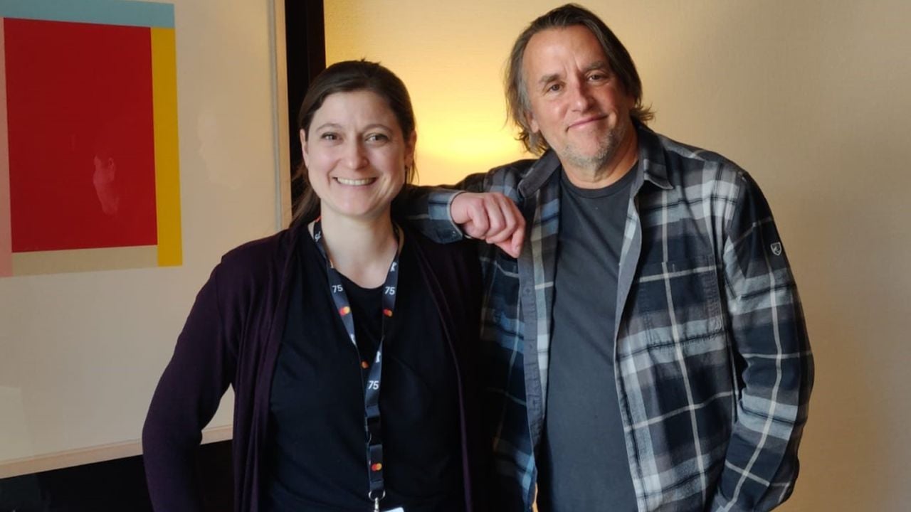 Richard Linklater und FILMSTARTS-Autorin Susanne Gietl