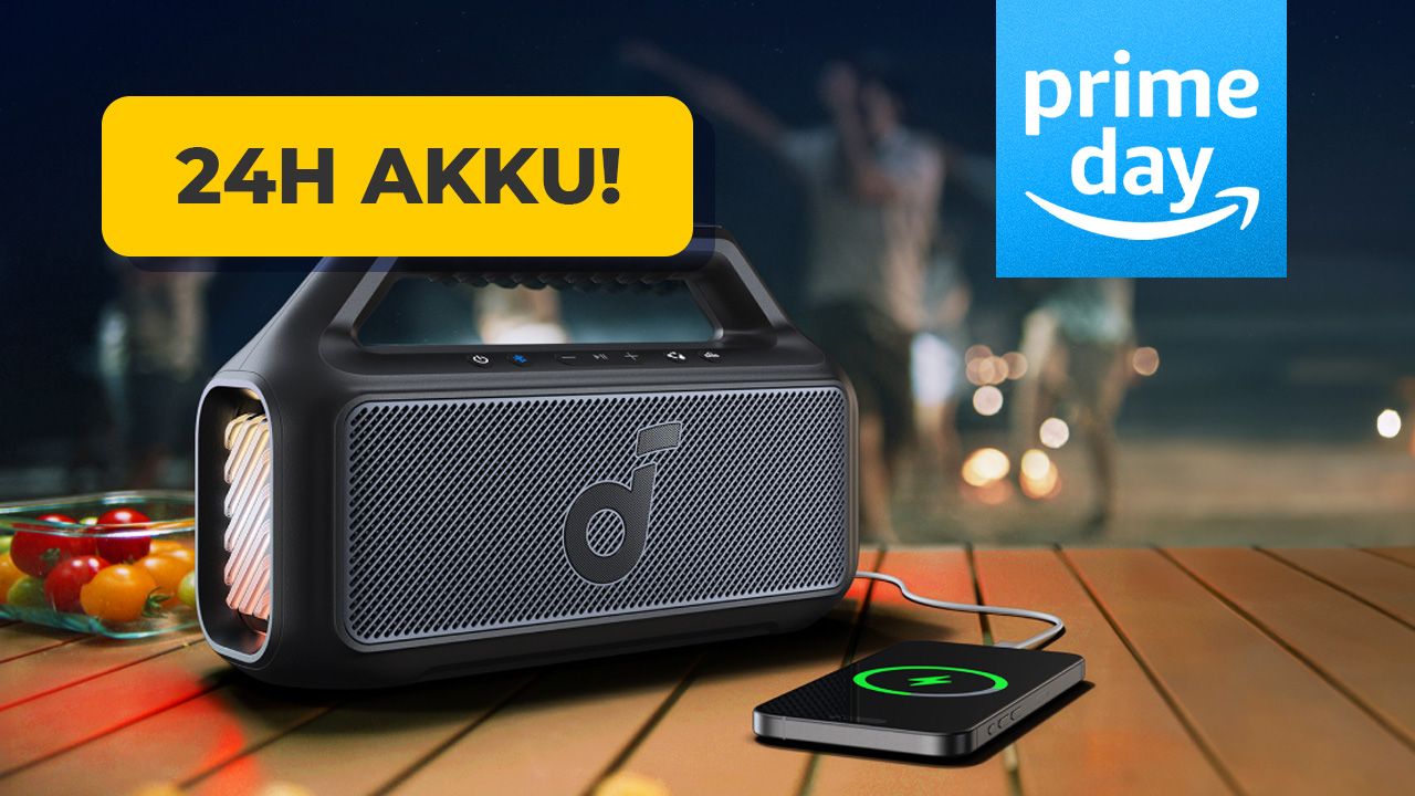 Bluetooth-Lautsprecher am Prime Day für unter 90 Euro mit fettem Sound: Dank Mega-Akku geht die Party den ganzen Tag!