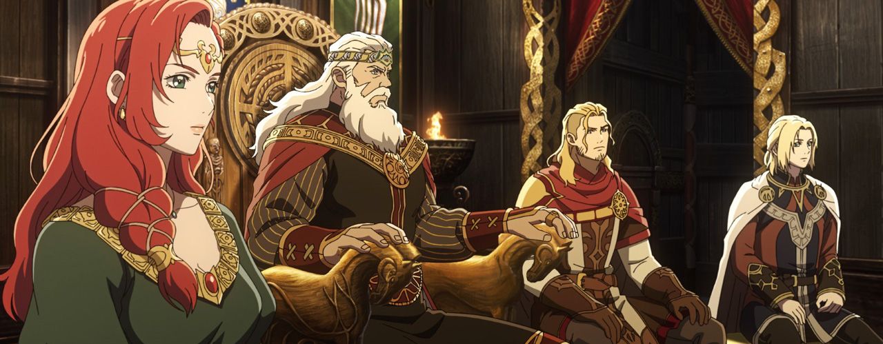 König Helm Hammerhand und seine Familie in „The Lord Of The Rings: The War Of Rohirrim“