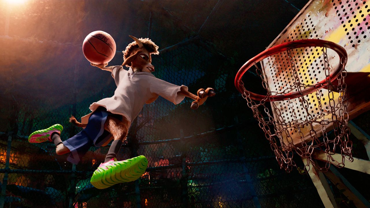 Ziegenbock Will trainiert für seinen Traum, ein Roarball-Star zu werden.