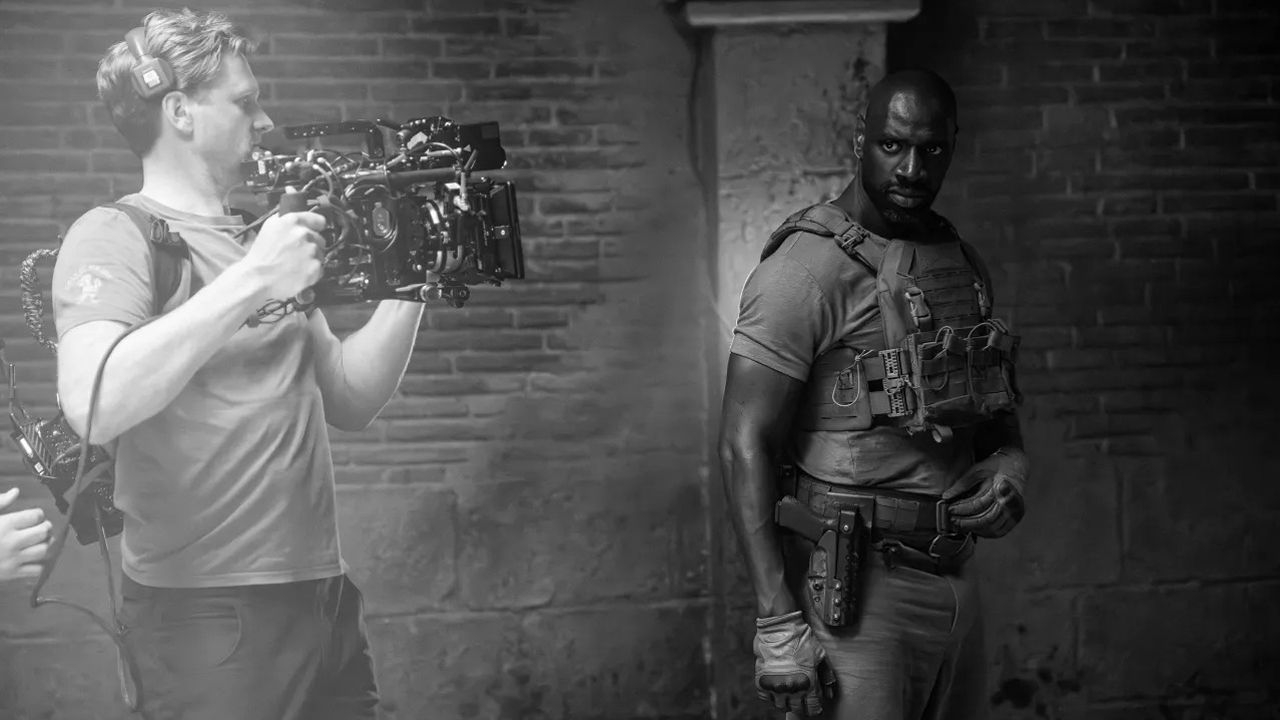 Omar Sy beim Dreh der 