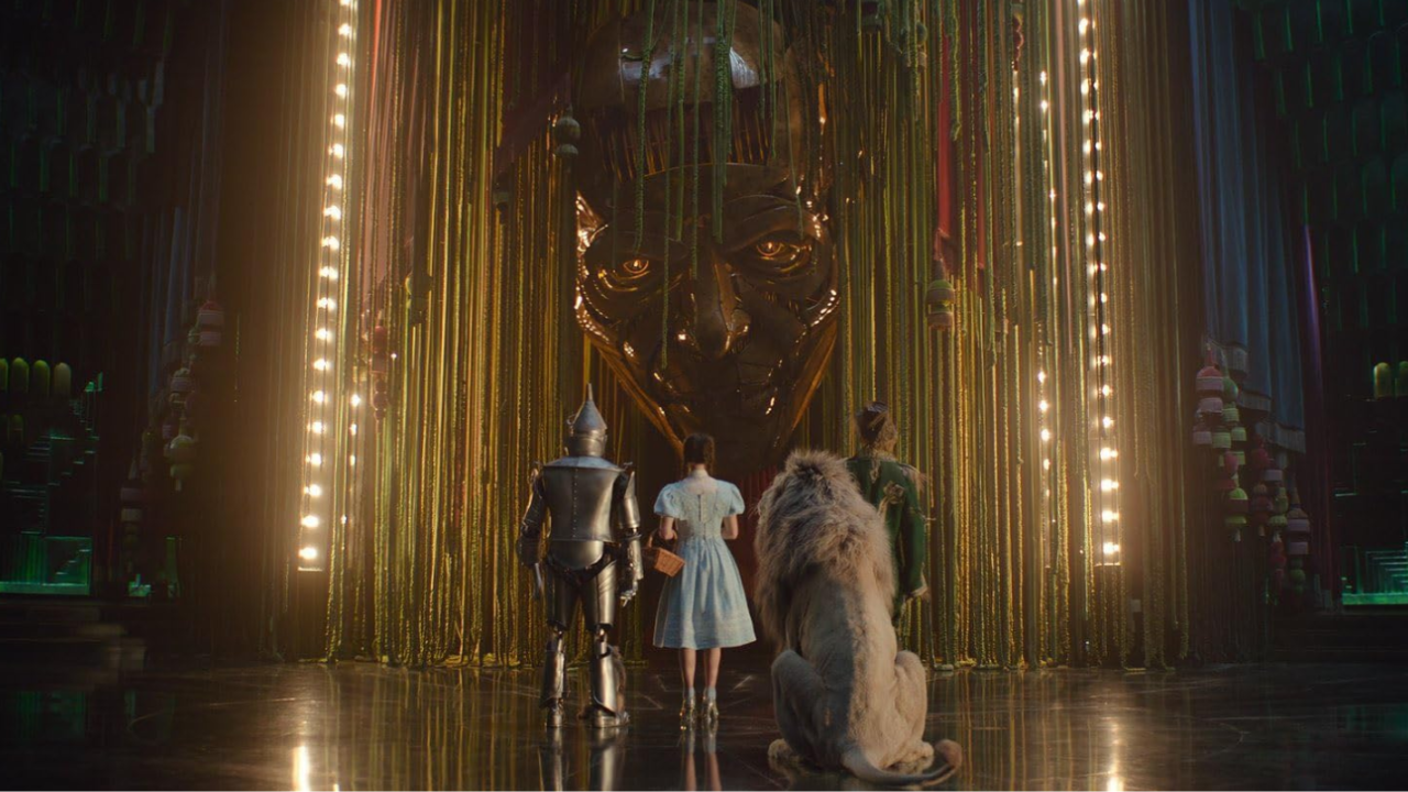Dorothy, der Zinnmann, der Löwe sowie der Strohmann sind beim Zauberer von Oz angekommen.