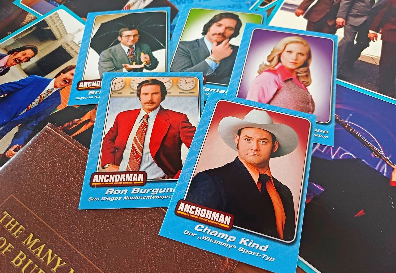 Highlight: Die Sammelkarten zu Ron Burgundy & Co. wecken Kindheitserinnerungen.