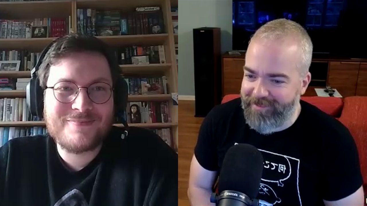 David F. Sandberg (links) im Gespräch mit FILMSTARTS-Redakteur Stefan Geisler