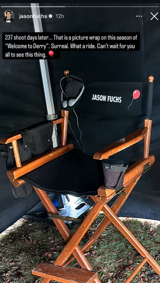 Jason Fuchs feiert das Ende der Dreharbeiten!