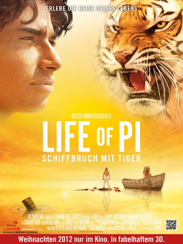 Poster zum Life of Pi Schiffbruch mit Tiger Bild 43 auf